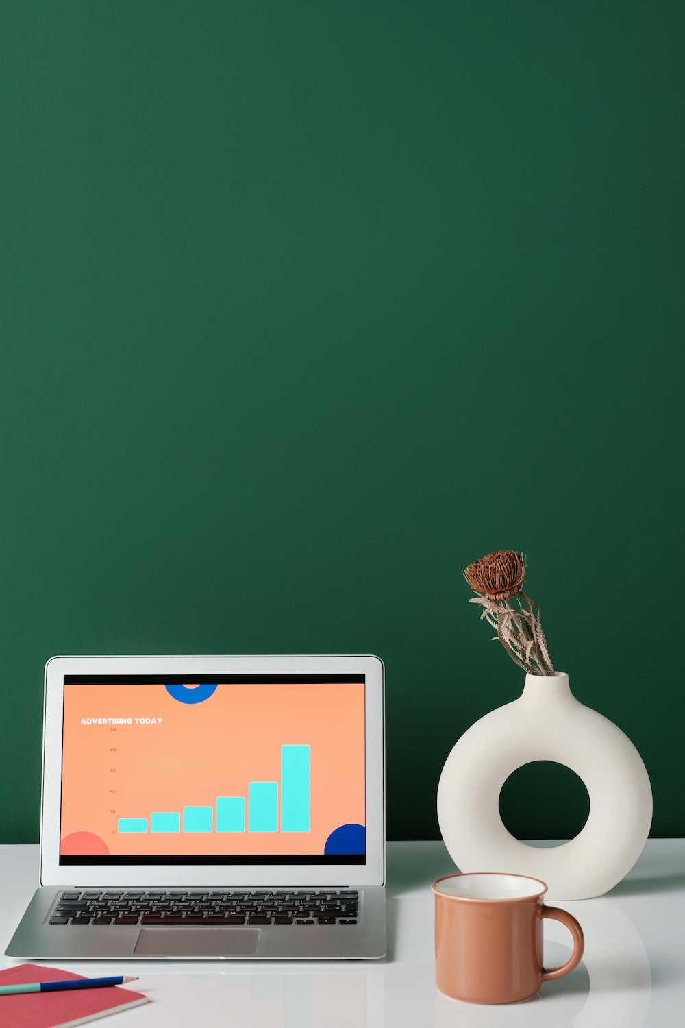 Integrated digital marketing dashboards on laptop and smartphone